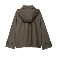 Loose casual hooded waterproof windbreaker versatile coat jacket - Thumbnail 2