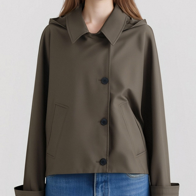 Loose casual hooded waterproof windbreaker versatile coat jacket