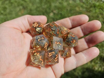 Lichen Hard-Edged Dice Set