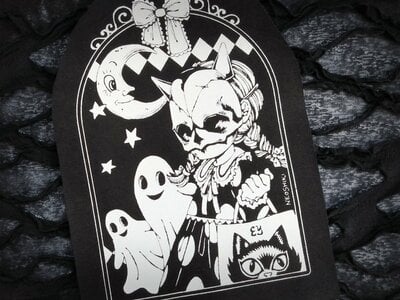 Trick or Treat Girl & Ghosts Kawaii Patches