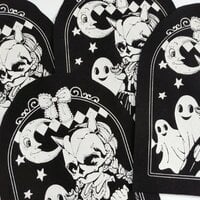 Trick or Treat Girl & Ghosts Kawaii Punk Sew-on Patches - Thumbnail 3