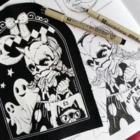 Trick or Treat Girl & Ghosts Kawaii Patches - Thumbnail 5