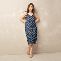 Tie-strap midi dress - Thumbnail 3