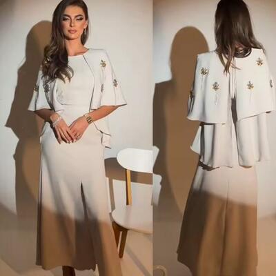 Customized classic modern style formal evening o-neck a-line tassel appliques s bespoke occasion dresses