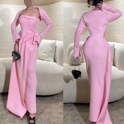 Customized formal modern style pleat ruched straight off-the-shoulder prom evening party dresses 