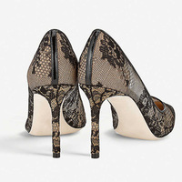 Pointed stiletto lace stiletto party heels - Thumbnail 4