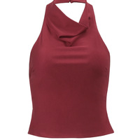 Fashionable and sexy hollow back design slim sleeveless vest - Thumbnail 2