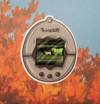 Oregon Trail Tamagochi Sticker