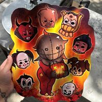 Sam Trick R Treat Woodcut (All Sizes) - Thumbnail 1