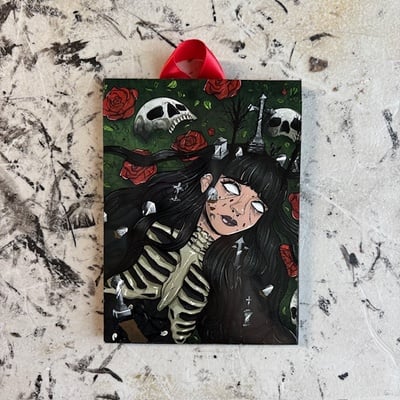 Skull and roses oc woodcut (all sizes)