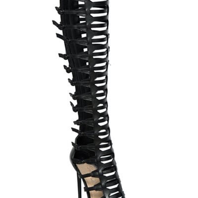 Handmade roman shoes women's high heel sandals hollow boots 