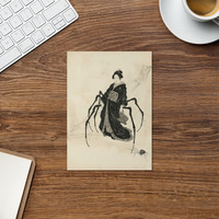 Jorugumo Spider Woman Greeting Card - Japanese Ghosts, Ghouls & Spirits - Thumbnail 2