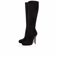 Women's round toe stiletto boots 2 colors - Thumbnail 4