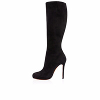 Women's round toe stiletto boots 2 colors - Thumbnail 5