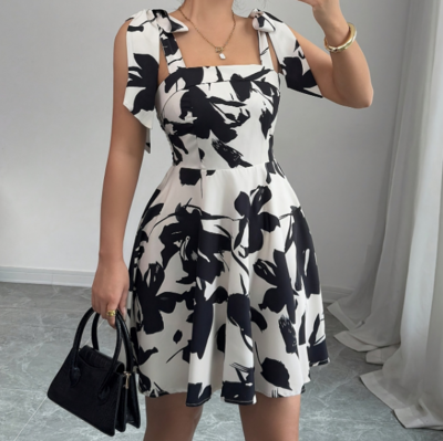 Fashion Sexy Sleeveless Printed Dress