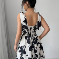 Fashion Sexy Sleeveless Printed Dress - Thumbnail 3