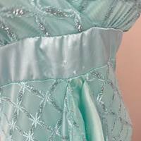 Vintage Mermaid Teal Prom Dress - Thumbnail 4