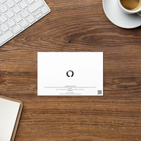 Enso White - Zen Buddhist Inspired Greetings Card - Japanese Calligraphy Circle - Thumbnail 5