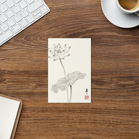 Lotus 4 - Japanese Zen Buddhist Inspired Greeting card - Thumbnail 4
