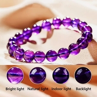 Natural Uruguayan Amethyst Bracelet Healing Energy Bracelet SG612 - Thumbnail 4