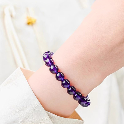 Natural uruguayan amethyst bracelet healing energy bracelet sg612
