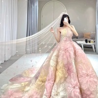 Sparkling Pink Tulle Prom Dress: Strapless Sequin A-Line - Thumbnail 6