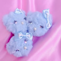 Baby Blue Teddy Bear Hair Clip & Pin - Thumbnail 4