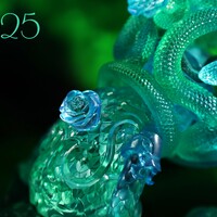 ArTToy by Sank Toys "Good Night Series-Snake & Flowers-Jade"  - Thumbnail 4