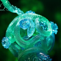 ArTToy by Sank Toys "Good Night Series-Snake & Flowers-Jade"  - Thumbnail 5