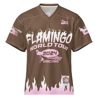 FLAMINGo Racing Jersey Mocha/Pink - Thumbnail 1