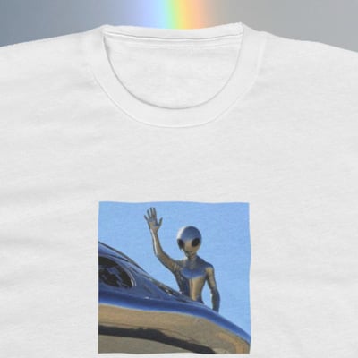 Free shipping-meet alien tee