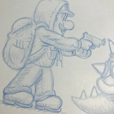 Mangione luigi parody final pen & ink original art