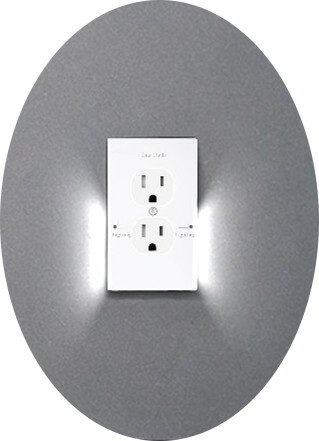 12Pack Wall Outlet Plate LED Night Light, Illuminated Plug Cover With Sensor Inductive Easy Snap On No Wire Or Battery Needed 