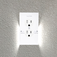 12Pack Wall Outlet Plate LED Night Light, Illuminated Plug Cover With Sensor Inductive Easy Snap On No Wire Or Battery Needed  - Thumbnail 1
