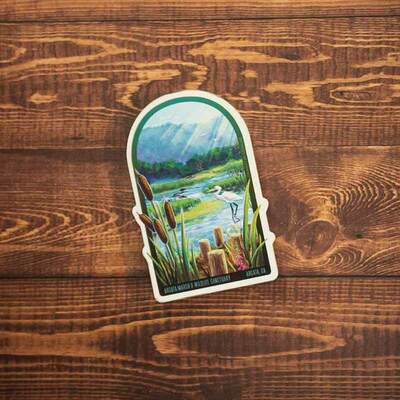 Arcata marsh & wildlife sanctuary art sticker - Thumbnail 2