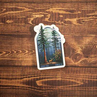 Redwood coast sticker