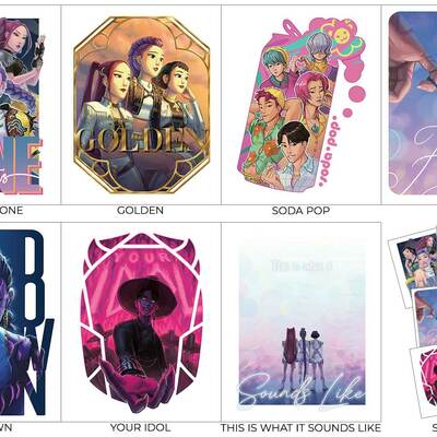 8x10: k-pop demon hunter song prints