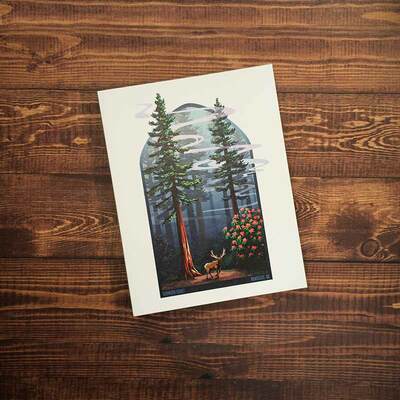 Redwood coast greeting card