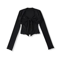 Sweet girl casual bow suspender waistcoat two-piece suit - Thumbnail 1