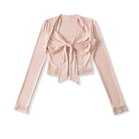 Sweet girl casual bow suspender waistcoat two-piece suit - Thumbnail 4