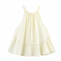 Summer fresh holiday style casual embroidered tulle strap top camisole - Thumbnail 2