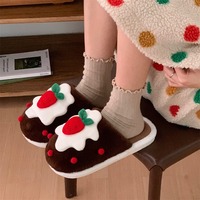 Strawberry Cake Plush Slippers - Thumbnail 2
