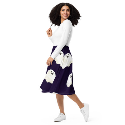 Ghostly long sleeve midi dress