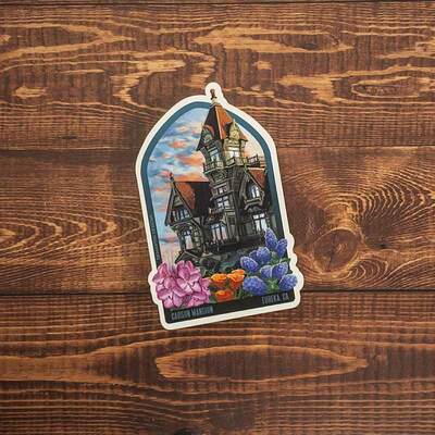 Carson mansion art sticker