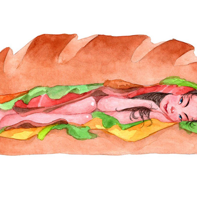 Sandwich lady (original artwork)