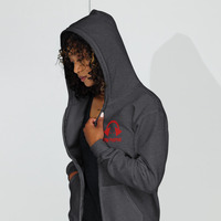 Red Stay Positive with Gallo Locknez Logo on back Unisex heavy blend zip hoodie - Thumbnail 2