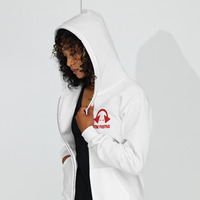 Red Stay Positive with Gallo Locknez Logo on back Unisex heavy blend zip hoodie - Thumbnail 6