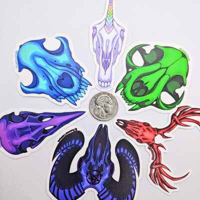 Animal skull stickers
