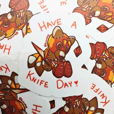 Have a knife day sticker