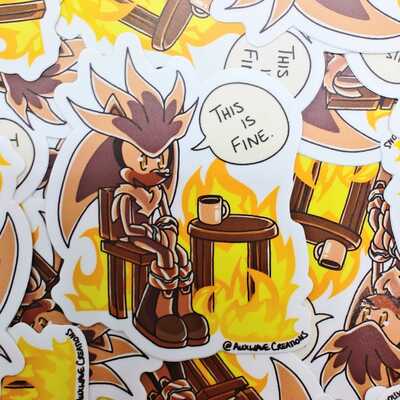 This is fine sticker